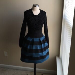 Girls of Savoy Scalloped Ponte Bell Skirt